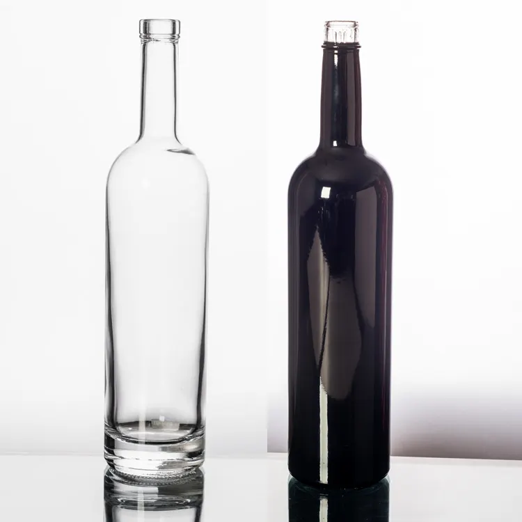 Yuvarlak Özel Standartları 0.75L Meyve şarap şişesi Vintage Cam Şişe