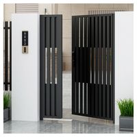 Design moderne et simple Portails de jardin électriques Conception Télécommande de portail coulissant étanche Porte de jardin en aluminium Porte en acier