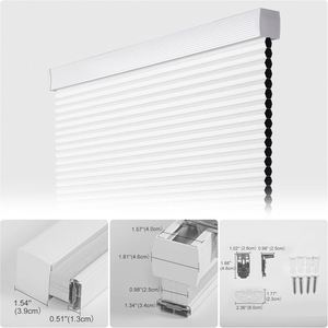 Blackout Built-In Electric Honeycomb Cellular <b>Shades</b> Cordless Automatic <b>Window</b> Coverings for French <b>Windows</b> Everyday Use - Product Image 3