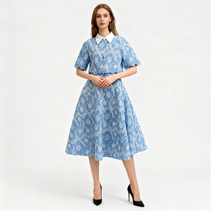 Ensemble chemise et jupe Bettergirl 2026, nouveau modèle imprimé Ramadan, col simple, boutonnage simple - Product Image 1