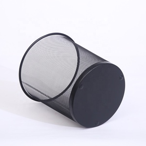 Office Stationery 3 Size Black Metal Mesh Trash Can Wire Metal Mesh <strong>Paper</strong> Waste <strong>Bin</strong> - Product Image 3