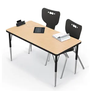Okul öğrenci çalışma masaları ve sandalye seti, çocuk okul mobilyaları okul setleri ticari mobilya bina Modern ofis