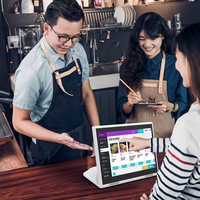 RK3566 RK3568 Tablette de bureau en forme de L Signage Android Wifi tablette tactile 10.1 pouces avec support pour l'éducation Restaurant Pos Menu