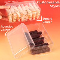 WEISHENG Maßgefertigte Harte PS-Lebensmittelbehälter Quadratische Bonbon-Snack-Schokoladen-Rechteckige Transparente Sternförmige Acrylbox mit Deckel