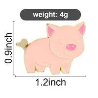 Épinglette en émail personnalisée cochon rose, badge métallique animal mignon, épinglette cochon rose, bijou créatif, cadeau pour enfants