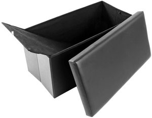 Gấp hộp lưu trữ nhà máy Outlet Multi-Màu sắc hình chữ nhật da ráp Ottoman băng ghế dự bị 30inch phẳng có thể gập lại lưu trữ phân - Product Image 3