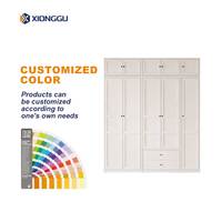 Armoire Métallique Contemporaine avec Compartiment Supérieur pour Rangement de Vêtements – Idéale pour Villa, Chambre et Organisation Domestique