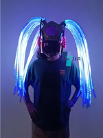 Masque LED flexible RGB Laserman, casque LED super cool pour spectacle de danse, performance sur scène