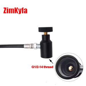 Manguera trenzada remota de microcalibre Zimakyfa HPA, 2.5 metros, aleación de aluminio, conexión rápida de 8mm, rosca G1/2, herramientas neumáticas negras OEM - Product Image 5