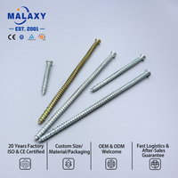 Vis à béton en acier inoxydable Torx à filetage droit, plaqué zinc bleu, pour fixations de construction, fournie directement par l'usine MALAXY