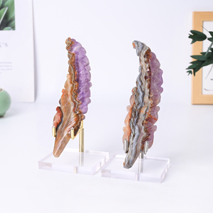 Nouveau produit, cristal de guérison de haute qualité, artisanat en améthyste et agate, sculptures de plumes en cristal pour la décoration de la maison - Product Image 4