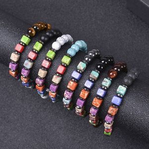Bracelet en pierre naturelle avec perles de verre colorées Tranquillité – Offre directe usine, support après-vente - Product Image 2