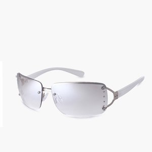 2020 nouveau Diamant Exquis De Luxe Sexy Femmes Carrées Sans Monture Lunettes De Soleil Clair <span class=keywords><strong>UV400</strong></span> lunettes De Conduite - Product Image 5