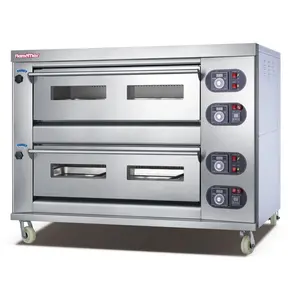 2 Deck 6 Tray Commercial professional Gas Baking Pizza Oven For Food And Beverage Dessert Shop Bakery Equipment