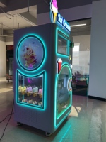 Machine à crème glacée entièrement automatique, prix d'usine, nouveauté, 59 saveurs, 100 coupes, paiement par pièce ou code QR, pour centre commercial, partout