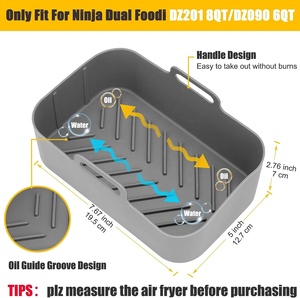 Revestimientos de Silicona para Freidora de Aire, Moldes Cuadrados de Silicona Reutilizables y Herramientas de Repostería, 1 por Kit, para Usar con Freidora de Aire - Product Image 5