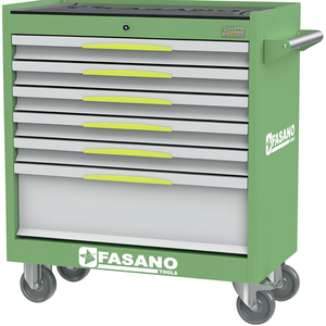 Fasano Tools 6 <b>Drawer</b> Rolling Tool Cabinet Green With Lock And Casters For <b>Workshop</b> Use - Product Image 2