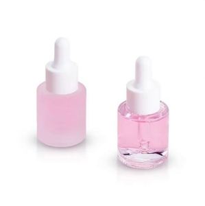 Botella de Vidrio Transparente Esmerilado de 20 ml con Gotero para Suero, Modelo 406 con Collar de Plástico, para Envasado de Cosméticos y Sueros para el Cuidado de la Piel - Product Image 5
