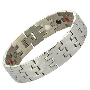 Meilleur <span class=keywords><strong>bracelet</strong></span> en acier inoxydable pour homme avec perle magnétique à énergie scalaire quantique à la mode pour la fête <span class=keywords><strong>des</strong></span> pères Idée <span class=keywords><strong>cadeau</strong></span> à la mode - Product Image 1
