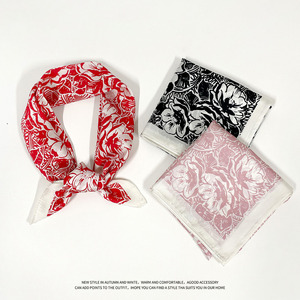 Sciarpa Quadrata di Lusso con Stampa Floreale per Donne, Morbido Foulard in Raso, <span class=keywords><strong>Fascia</strong></span> per <span class=keywords><strong>Capelli</strong></span>, Nastro per Acconciature, <span class=keywords><strong>Bandana</strong></span> - Product Image 1
