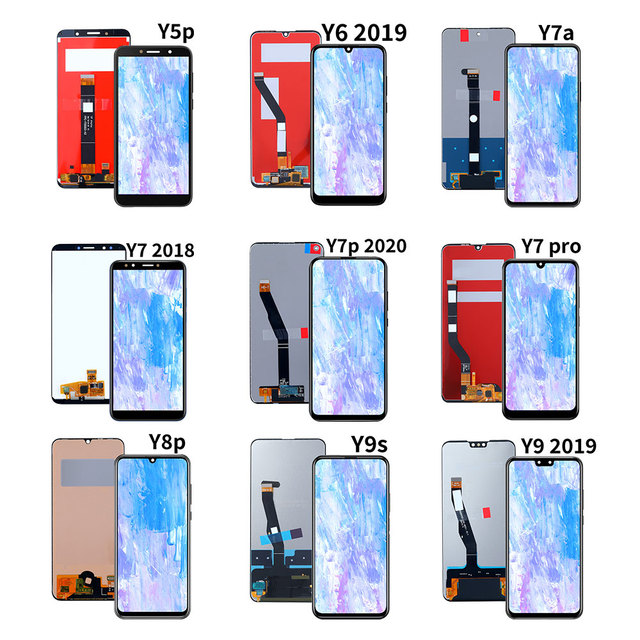 Mobile Phone LCDs for Huawei Y7 Y7a Y7p Y7 Pro Lcd Y8p Y8s Y9a Y9s Y9 Prime Y70 Y71 Y72 Y72 2019 2020 LCD Screen Replacement