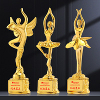 Nouvelle conception de trophées en résine plaqués or, médailles étoiles, gravure de logo personnalisée, trophées sportifs, coupe en résine