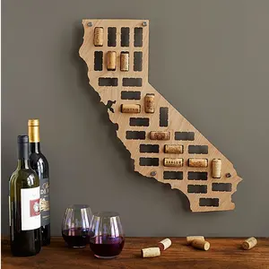 Wine Cork Map Florida Wall Mounted Wine Cork Holder Decor Display Art