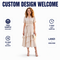 Robe décontractée blanche sur mesure pour femme, manches courtes, col en V, mélange de lin, longueur midi, grande taille, élégante, pour l'été – Fabricant