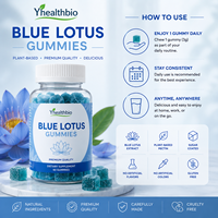Delicate Taste Blue Lotus Gummies, plantaardige kauwgom snoepjes voor internationale handel