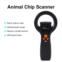 Lector de Microchip para Animales de 134.2Khz, Memoria para 16000 Registros, Lector de Chip Animal FDX-B/FDX-A/HDX, Escáner de Microchip para Mascotas con USB y Bluetooth