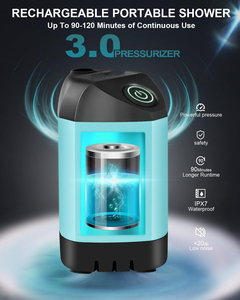 Ducha eléctrica portátil para acampar de 4800mAh, viaje familiar, la mejor opción, ducha de mano, juego de ducha inteligente para exteriores para vocación de verano - Product Image 4