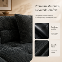 Canapé modulaire sectionnel moderne en tissu écologique avec chaise longue, design en forme de L, garni d'éponge, pour appartement et hôtel