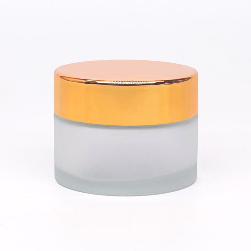 Barattolo satinato con tappo dorato