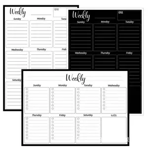 Customize logo printing fridge magnetsic white board weekly planner self discipline interactive magnetsic white board