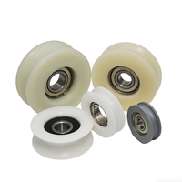 Rouleau de guidage de convoyeur en plastique en forme de U de précision, alésage 4 mm, en POM, nylon, POK, PEEK