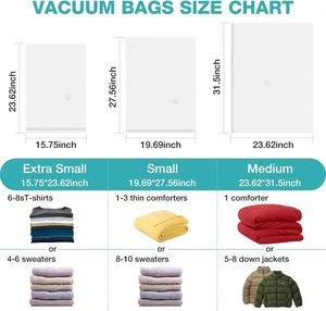 Paquete de 20 Bolsas de Vacío PA, Bolsas Grandes para Sellado al Vacío, 240 Micras de Grosor, Resistentes y Fuertes, Bolsas Transparentes de PA para Almacenamiento de Alimentos - Product Image 2