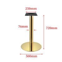 Bases de table or luxe rectangulaire bar café salle à manger meubles en métal acier inoxydable chrome pieds de table modernes pour table