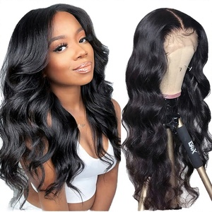 Indian America Women's Middle Part Natural Wave Honey <b>Brown</b> Long Curly Synthetic <b>Wig</b> Machine-made Lace Front 26-inch Cap - Product Image 4