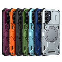 Étui de téléphone magnétique tendance avec support et protection d'appareil photo pour Samsung A17 A27 A37 A57, accessoires de téléphone pour Samsung S24 S25 S26 Ultra