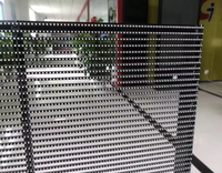Équipement de publicité haute luminosité polychrome Hd à bas prix-P3.91 Écran LED maillé extérieur transparent