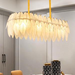 <span class=keywords><strong>Lustre</strong></span> de salon de luxe italien, moderne et minimaliste, en verre, pour chambre à coucher et salle à manger, avec plumes - Product Image 2