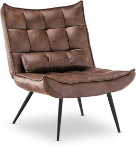 Chaise longue de lecture moderne rétro vintage chaise rembourrée coussin de taille chaise <span class=keywords><strong>inclinable</strong></span> pour le salon - Product Image 1