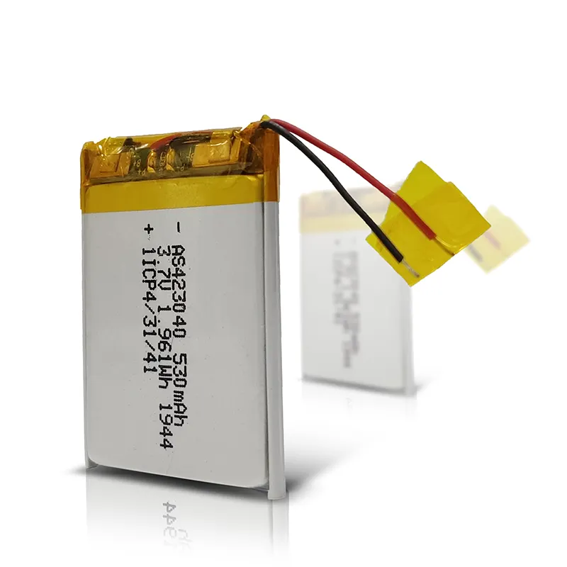 Перезаряжаемая литиевая батарея 3,7 в 500 мАч литий-полимерная батарея 423040 с сертификатами UL2054/IEC62133/KC