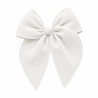 Nœud à cheveux classique en velours côtelé vintage pour l'automne, grand nœud en velours côtelé motif baleine, accessoires pour enfants, filles, adolescentes et femmes