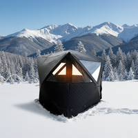 Tente de sauna légère Warmfire, en Oxford 300D imperméable, triple couche, une chambre, 6-8 personnes, portable, ouverture rapide pour les voyages