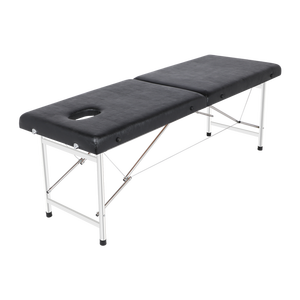 Cama Plegable de Cuero Sintético Ligero y Duradero con Refuerzo de Doble Viga, Mesa de Masaje de Grado Comercial para Uso en Baños - Product Image 1