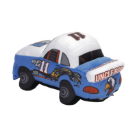 Jouet en peluche personnalisé en forme de voiture de course, motif imprimé, jouet en peluche doux en forme de voiture de course, fabrication sur mesure