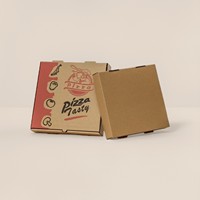Boîte à pizza en matériaux recyclés, prix d'usine en gros, boîte d'emballage pour pizza en kraft/boîte d'emballage personnalisée pour la restauration