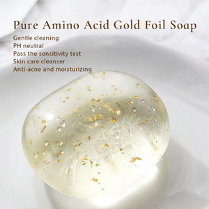 Savon blanchissant à l'or 24 carats, soin <span class=keywords><strong>de</strong></span> la peau, acide aminé, charbon <span class=keywords><strong>de</strong></span> bambou, huile essentielle, savon fait main - Product Image 2