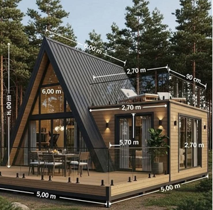 Casa Prefabbricata Triangolare a 2 Piani in Legno, Modulare per <span class=keywords><strong>Campeggio</strong></span>, Fornitura Diretta dalla Fabbrica - Product Image 3